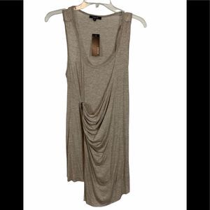 DREW Anthropology Sleeveless Ruched Asymmetrical Hem Top NWT Size Small